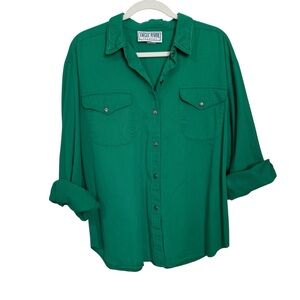 Eagle River Vintage Green Western Button Up